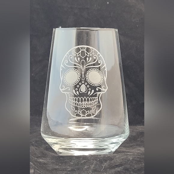 Día de los Muertos ~ Day of the Dead Wine Glass - Picture 3 of 7